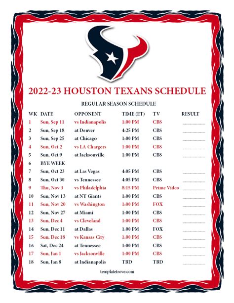 houston schedule 2023 for events